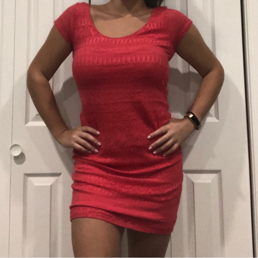 Eight Sixty Coral Lace Dress